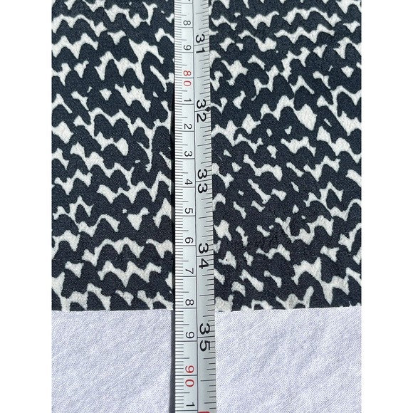 Zara Womens Size S Swing Shift Dress Blue White Long Sleeve Geometric Print Mini - Picture 13 of 15